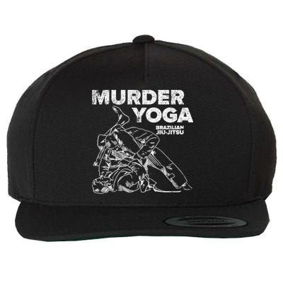 Jiu Jitsu Murder Yoga Vintage Sunset Funny Brazilian Wool Snapback Cap