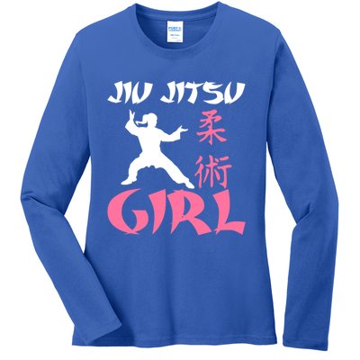 Jiu Jitsu Mixed Martial Arts Fighter Fighting Cute Gift Ladies Long Sleeve Shirt