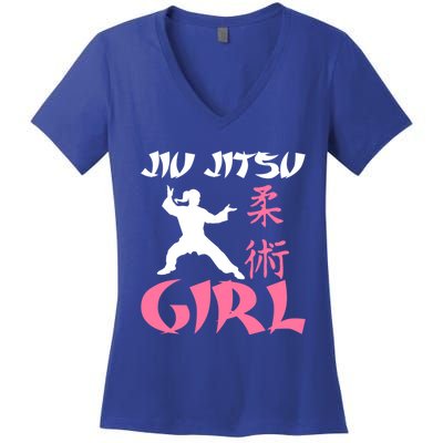 Jiu Jitsu Mixed Martial Arts Fighter Fighting Cute Gift Women's V-Neck T-Shirt