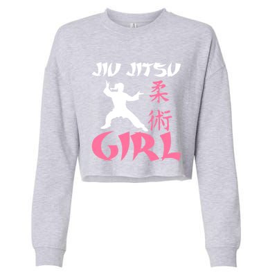 Jiu Jitsu Mixed Martial Arts Fighter Fighting Cute Gift Cropped Pullover Crew