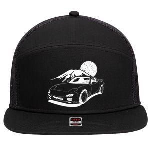 JDM Japan Motorsport Tuning Car Legend 90s 7 Panel Mesh Trucker Snapback Hat