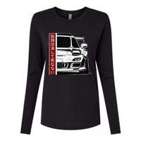 JDM Japan Motorsport tuning car 90s Womens Cotton Relaxed Long Sleeve T-Shirt