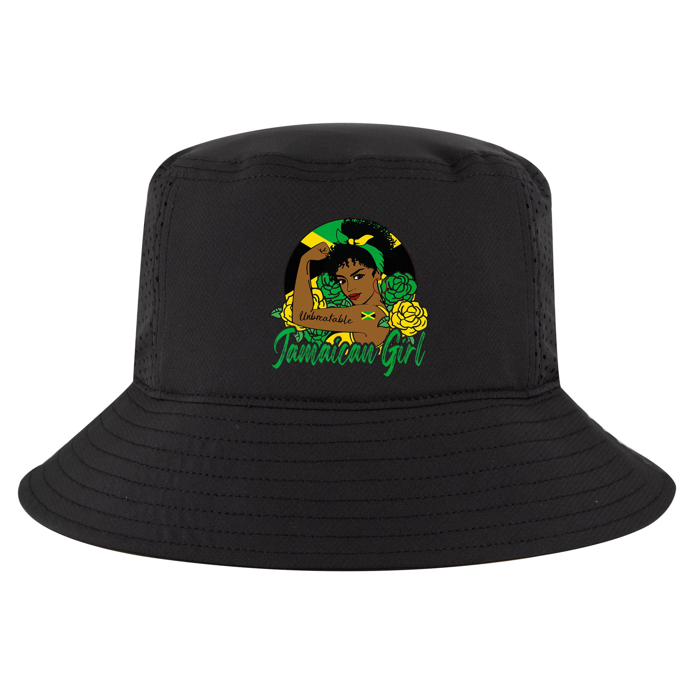 Jamaica Jamaican Mujer Jamaican Flag Cool Comfort Performance Bucket Hat