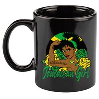 Jamaica Jamaican Mujer Jamaican Flag 11oz C Handle Ceramic Mug