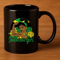 Jamaica Jamaican Mujer Jamaican Flag 11oz C Handle Ceramic Mug