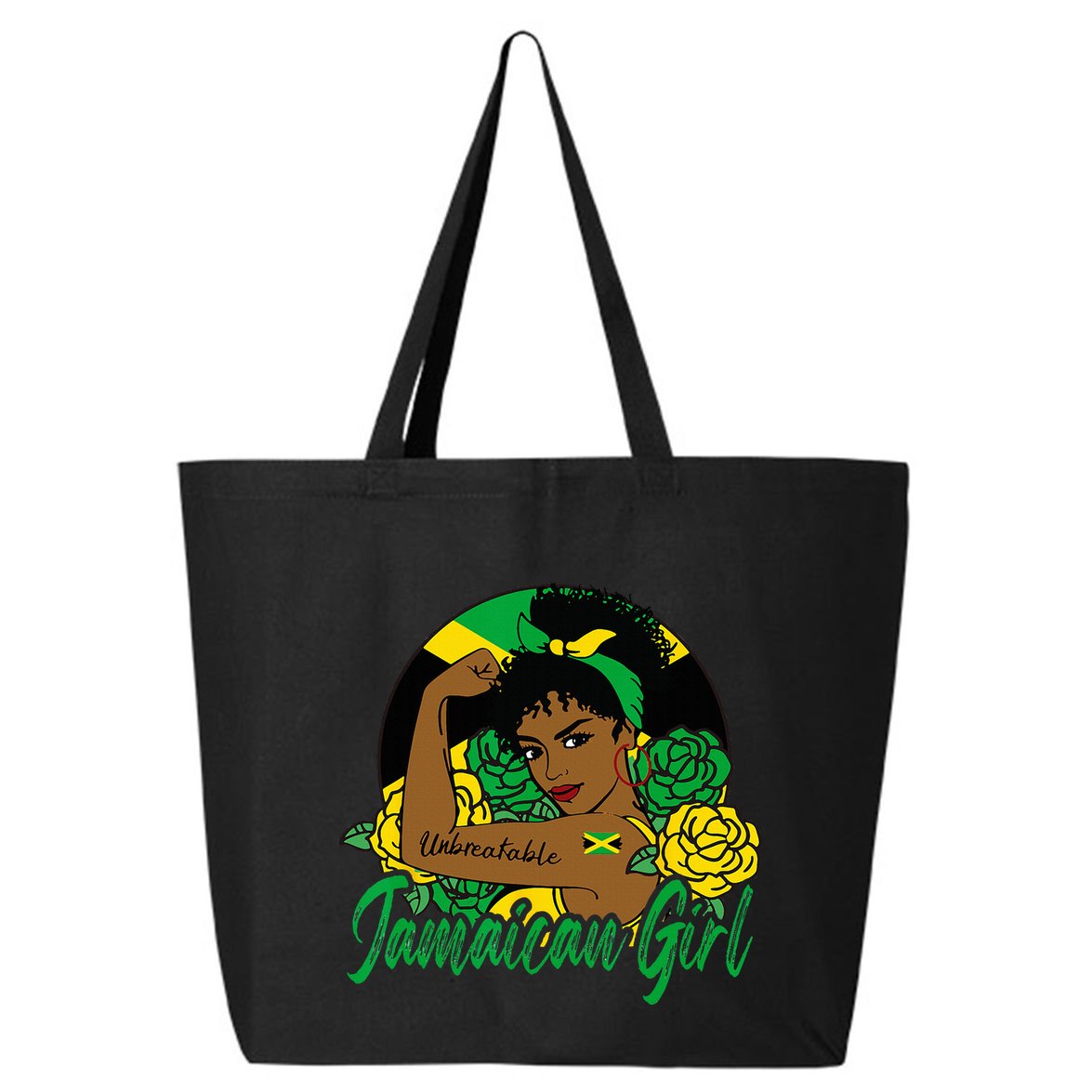 Jamaica Jamaican Mujer Jamaican Flag 25L Jumbo Tote