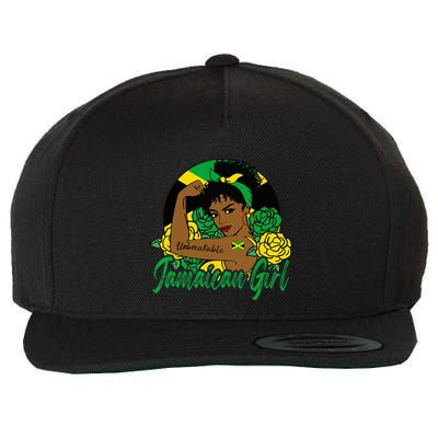 Jamaica Jamaican Mujer Jamaican Flag Wool Snapback Cap