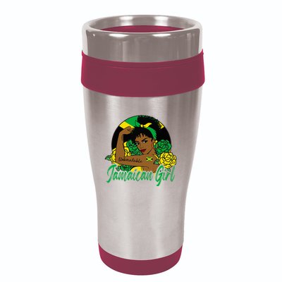Jamaica Jamaican Mujer Jamaican Flag 16oz Travel Tumbler