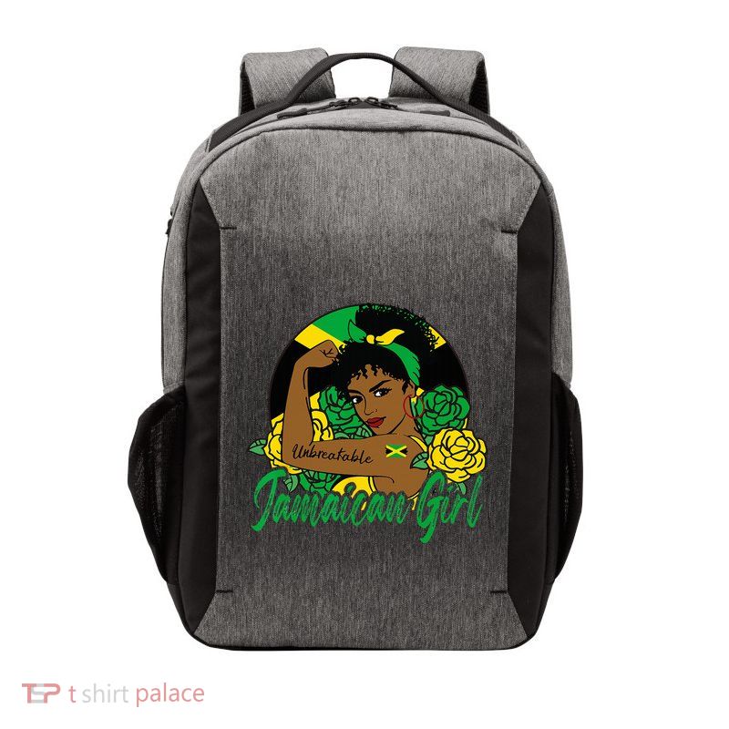 Jamaica Jamaican Mujer Jamaican Flag Vector Backpack
