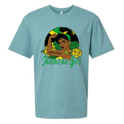 Jamaica Jamaican Mujer Jamaican Flag Sueded Cloud Jersey T-Shirt