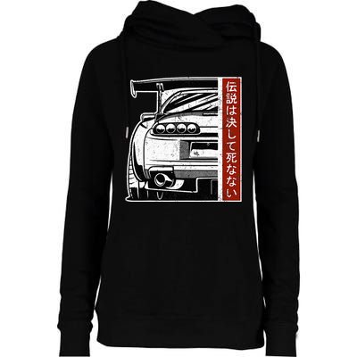 Jdm Japan Motorsport Tuning Car 90s Womens Funnel Neck Pullover Hood