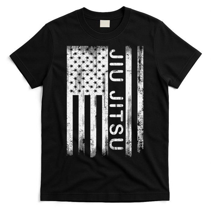 Jiu Jitsu Martial Arts American Flag T-Shirt