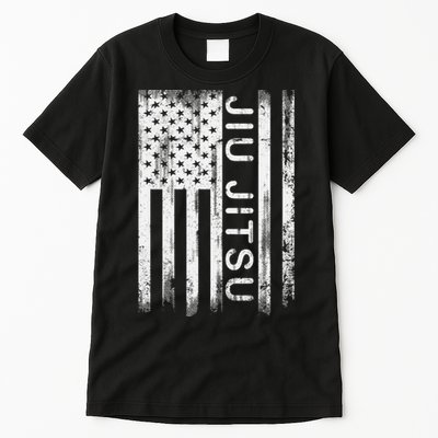 Jiu Jitsu Martial Arts American Flag Tall T-Shirt