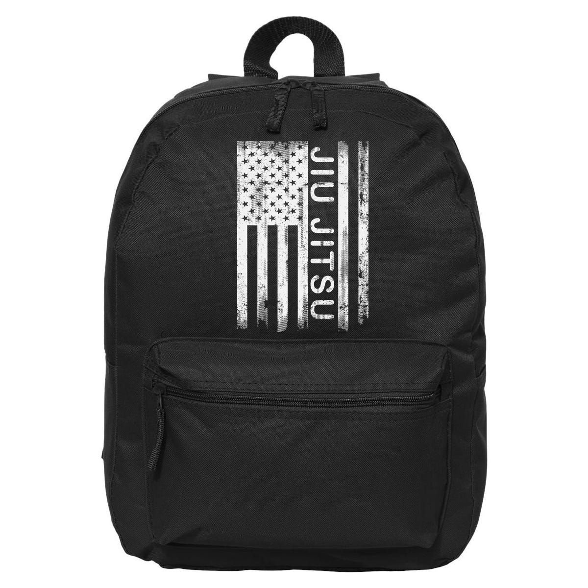 Jiu Jitsu Martial Arts American Flag 16 in Basic Backpack