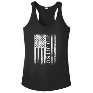 Jiu Jitsu Martial Arts American Flag Ladies PosiCharge Competitor Racerback Tank