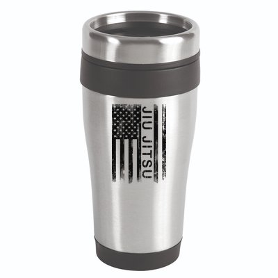 Jiu Jitsu Martial Arts American Flag 16oz Travel Tumbler
