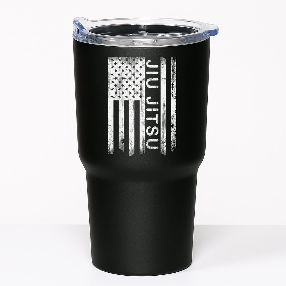 Jiu Jitsu Martial Arts American Flag Tumbler