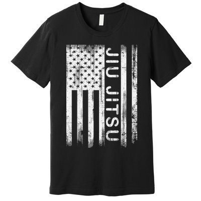 Jiu Jitsu Martial Arts American Flag Premium T-Shirt