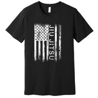 Jiu Jitsu Martial Arts American Flag Premium T-Shirt