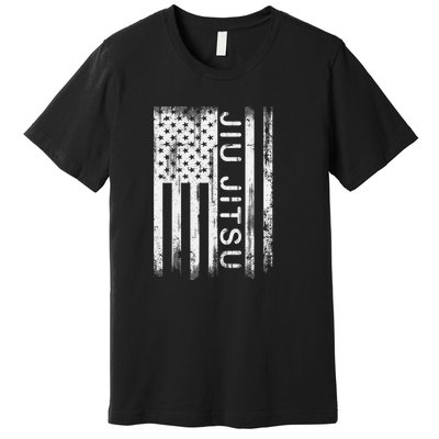 Jiu Jitsu Martial Arts American Flag Premium T-Shirt