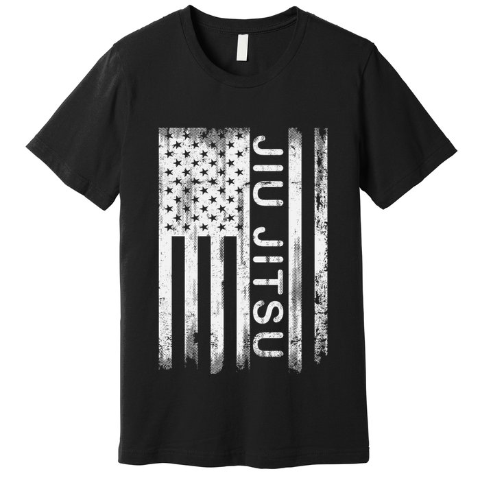 Jiu Jitsu Martial Arts American Flag Premium T-Shirt