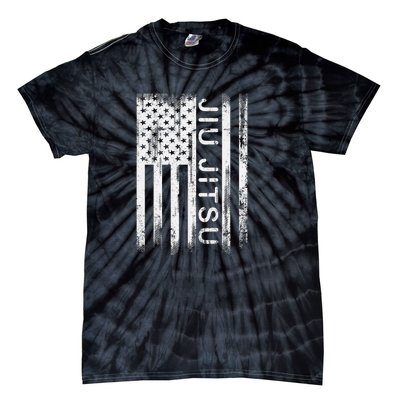 Jiu Jitsu Martial Arts American Flag Tie-Dye T-Shirt