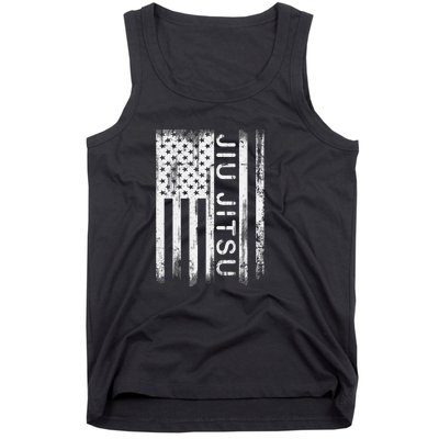 Jiu Jitsu Martial Arts American Flag Tank Top