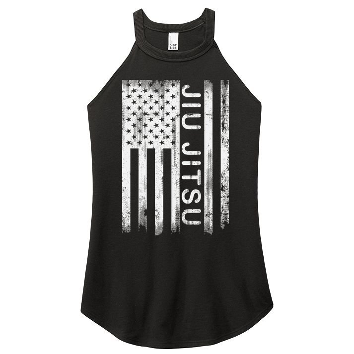 Jiu Jitsu Martial Arts American Flag Women's Perfect Tri Rocker Tank