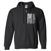 Jiu Jitsu Martial Arts American Flag Full Zip Hoodie