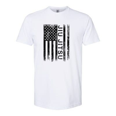 Jiu Jitsu Martial Arts American Flag Softstyle CVC T-Shirt