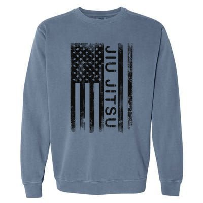 Jiu Jitsu Martial Arts American Flag Garment-Dyed Sweatshirt