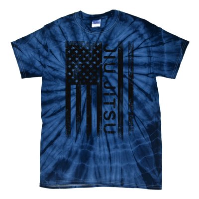 Jiu Jitsu Martial Arts American Flag Tie-Dye T-Shirt