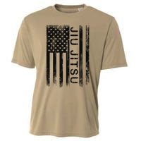 Jiu Jitsu Martial Arts American Flag Cooling Performance Crew T-Shirt