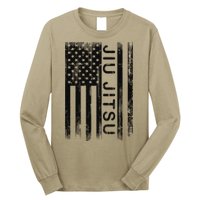 Jiu Jitsu Martial Arts American Flag Long Sleeve Shirt