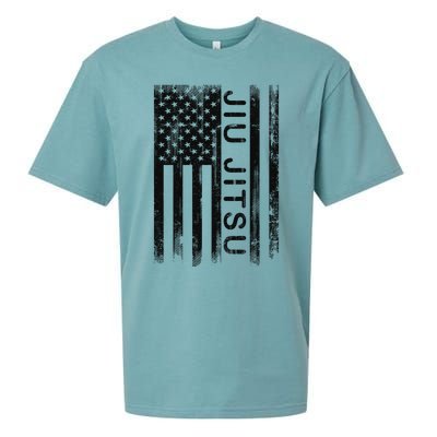 Jiu Jitsu Martial Arts American Flag Sueded Cloud Jersey T-Shirt