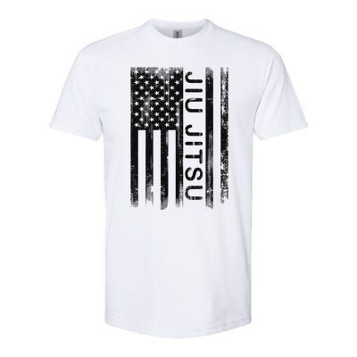 Jiu Jitsu Martial Arts American Flag Softstyle CVC T-Shirt