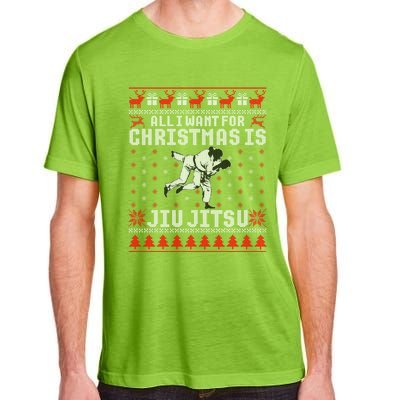 Jiu Jitsu Mma Bjj Funny Christmas Ugly Xmas Sweater Gift Adult ChromaSoft Performance T-Shirt