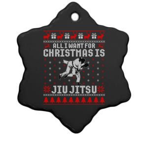 Jiu Jitsu Mma Bjj Funny Christmas Ugly Xmas Sweater Gift Ceramic Star Ornament