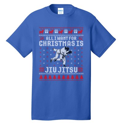 Jiu Jitsu Mma Bjj Funny Christmas Ugly Xmas Sweater Gift Tall T-Shirt