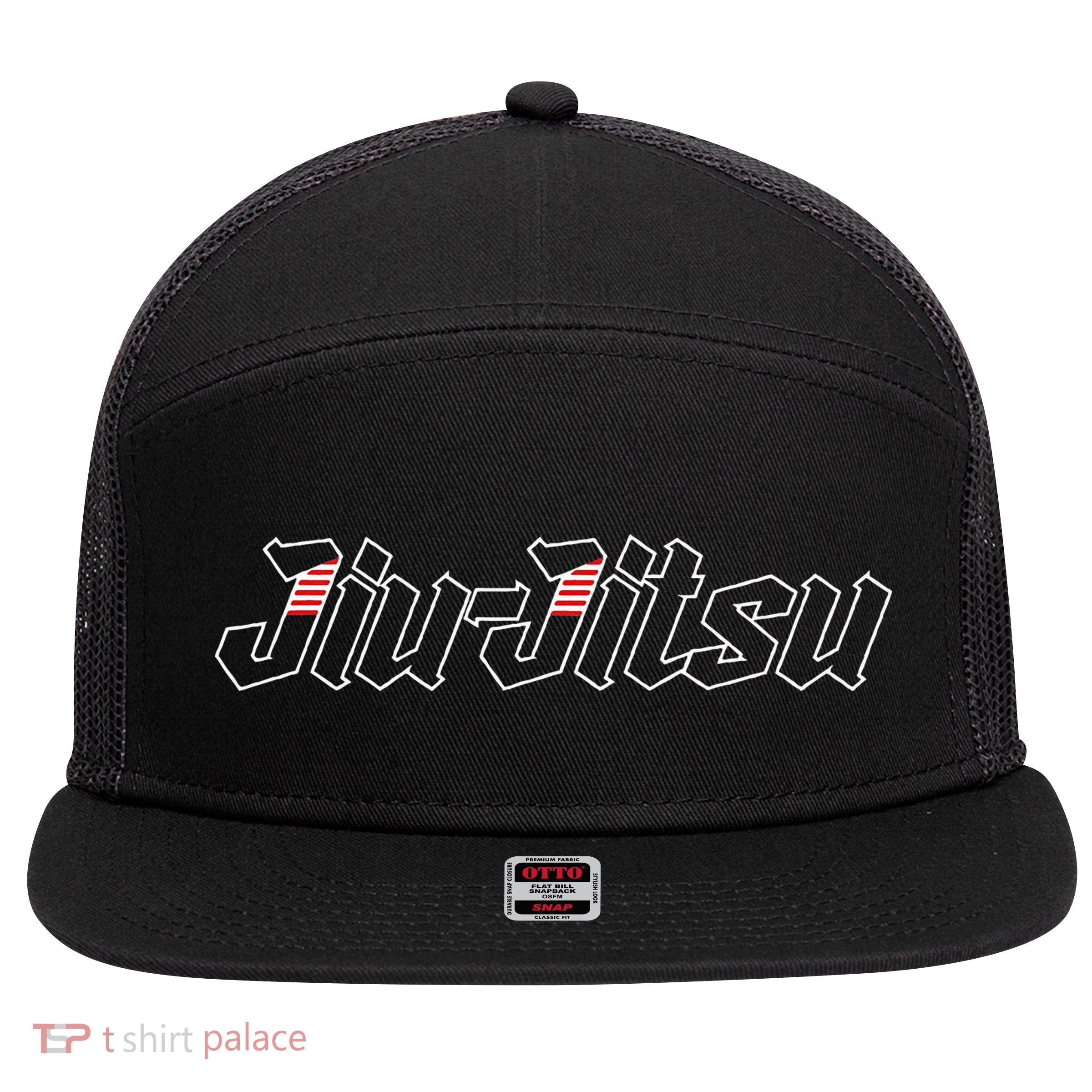Jiu Jitsu Martial Arts Self Defense Sparring Grappling 7 Panel Mesh Trucker Snapback Hat