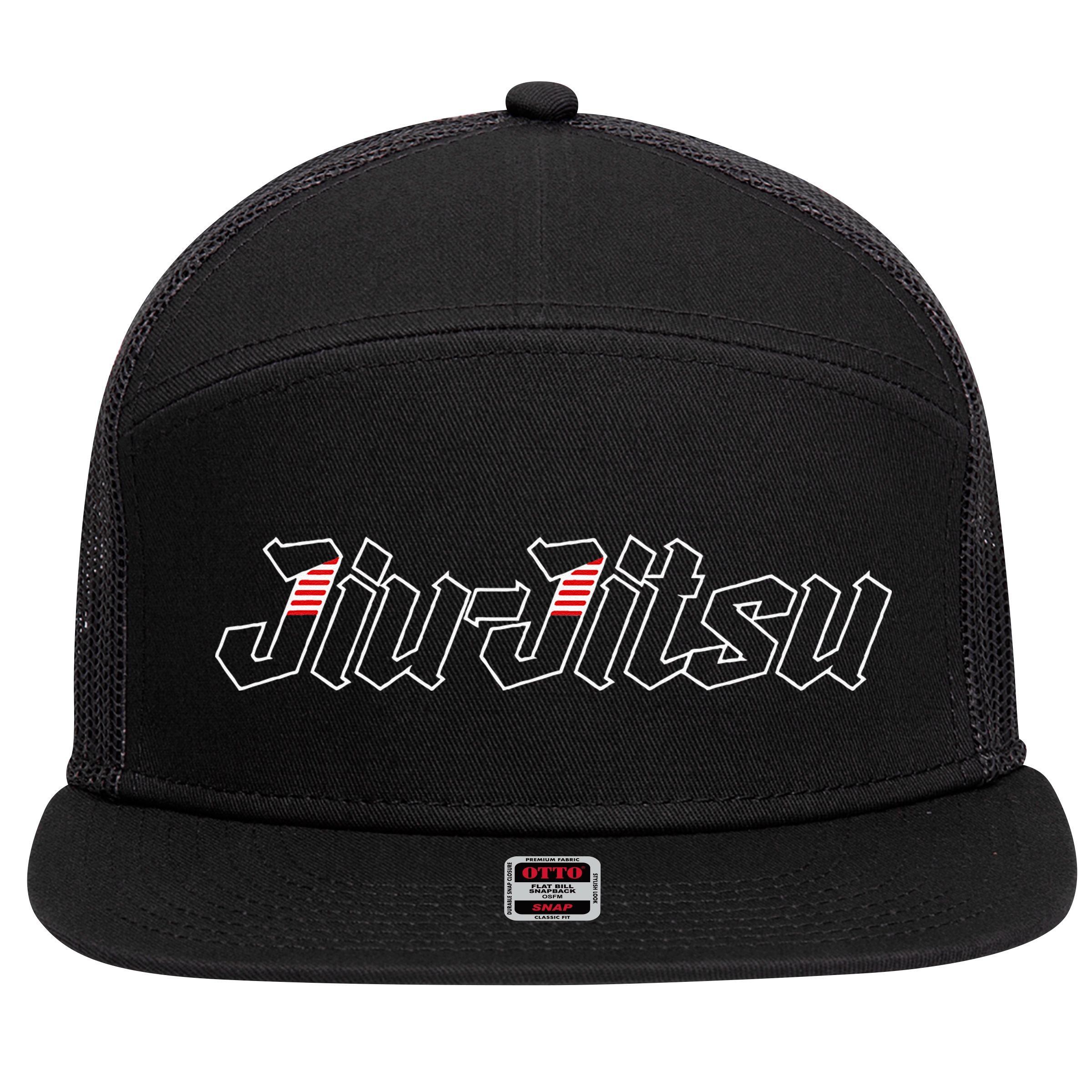 Jiu Jitsu Martial Arts Self Defense Sparring Grappling 7 Panel Mesh Trucker Snapback Hat