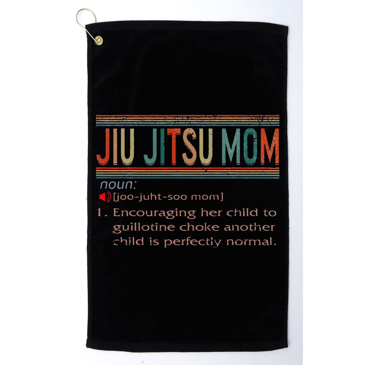 Jiu Jitsu Mom Definition BJJ MMA Jujitsu Martial Golf Towel