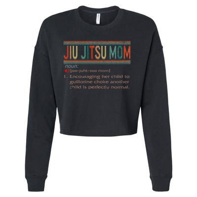 Jiu Jitsu Mom Definition BJJ MMA Jujitsu Martial Cropped Pullover Crew