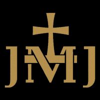Jmj Jesus Mary Saint Joseph Insignia Catholic Women's V-Neck T-Shirt