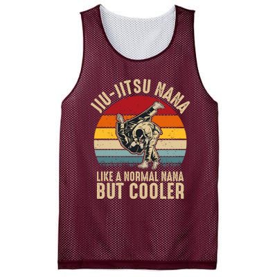 Jiu Jitsu Nana Like A Normal Nana But Cooler Funny Dad Gifts Retro Plus Size Mesh Reversible Basketball Jersey Tank