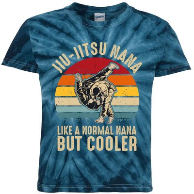 Jiu Jitsu Nana Like A Normal Nana But Cooler Funny Dad Gifts Retro Plus Size Kids Tie-Dye T-Shirt