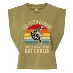 Jiu Jitsu Papaw Like A Normal Papaw But Cooler Funny Dad Gifts Retro Plus Size Garment-Dyed Women's Muscle Tee