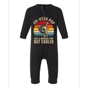 Jiu Jitsu Pop Like A Normal Pop But Cooler Funny Dad Gifts Retro Plus Size Infant Fleece One Piece