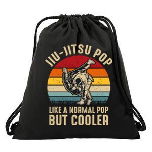 Jiu Jitsu Pop Like A Normal Pop But Cooler Funny Dad Gifts Retro Plus Size Drawstring Bag