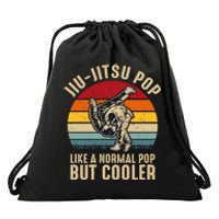 Jiu Jitsu Pop Like A Normal Pop But Cooler Funny Dad Gifts Retro Plus Size Drawstring Bag